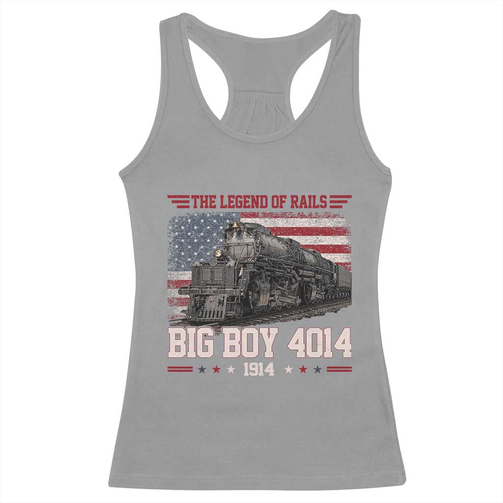 Vintage Steam Locomotive Heritage Racerback Tank Top The Legend of Rails American Flag TS02 Sport Gray Print Your Wear