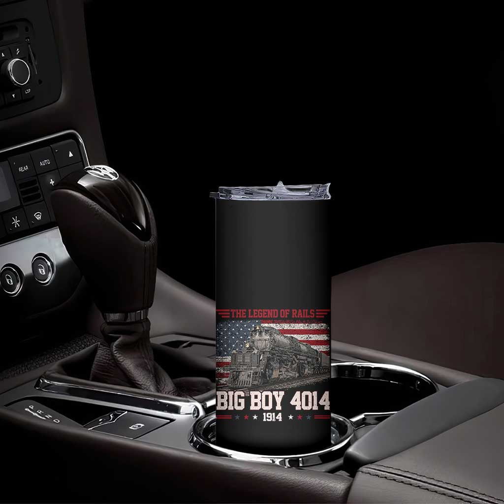 Vintage Steam Locomotive Heritage Skinny Tumbler The Legend of Rails American Flag TS02 Print Your Wear