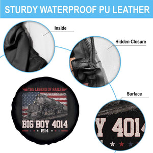Vintage Steam Locomotive Heritage Spare Tire Cover The Legend of Rails American Flag TS02 Print Your Wear