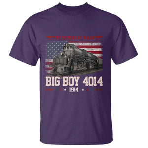 Vintage Steam Locomotive Heritage T Shirt The Legend of Rails American Flag TS02 Purple Print Your Wear