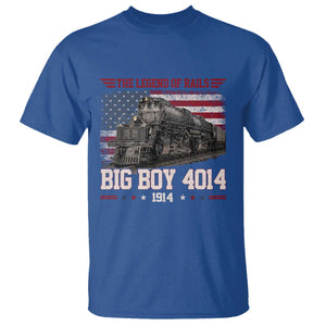 Vintage Steam Locomotive Heritage T Shirt The Legend of Rails American Flag TS02 Royal Blue Print Your Wear