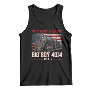 Vintage Steam Locomotive Heritage Tank Top The Legend of Rails American Flag TS02 Black Print Your Wear