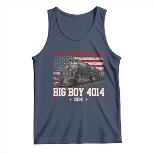 Vintage Steam Locomotive Heritage Tank Top The Legend of Rails American Flag TS02 Navy Print Your Wear