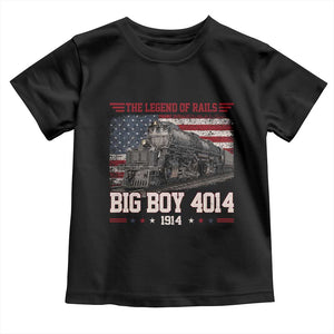Vintage Steam Locomotive Heritage Toddler T Shirt The Legend of Rails American Flag TS02 Black Print Your Wear