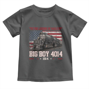 Vintage Steam Locomotive Heritage Toddler T Shirt The Legend of Rails American Flag TS02 Dark Heather Print Your Wear