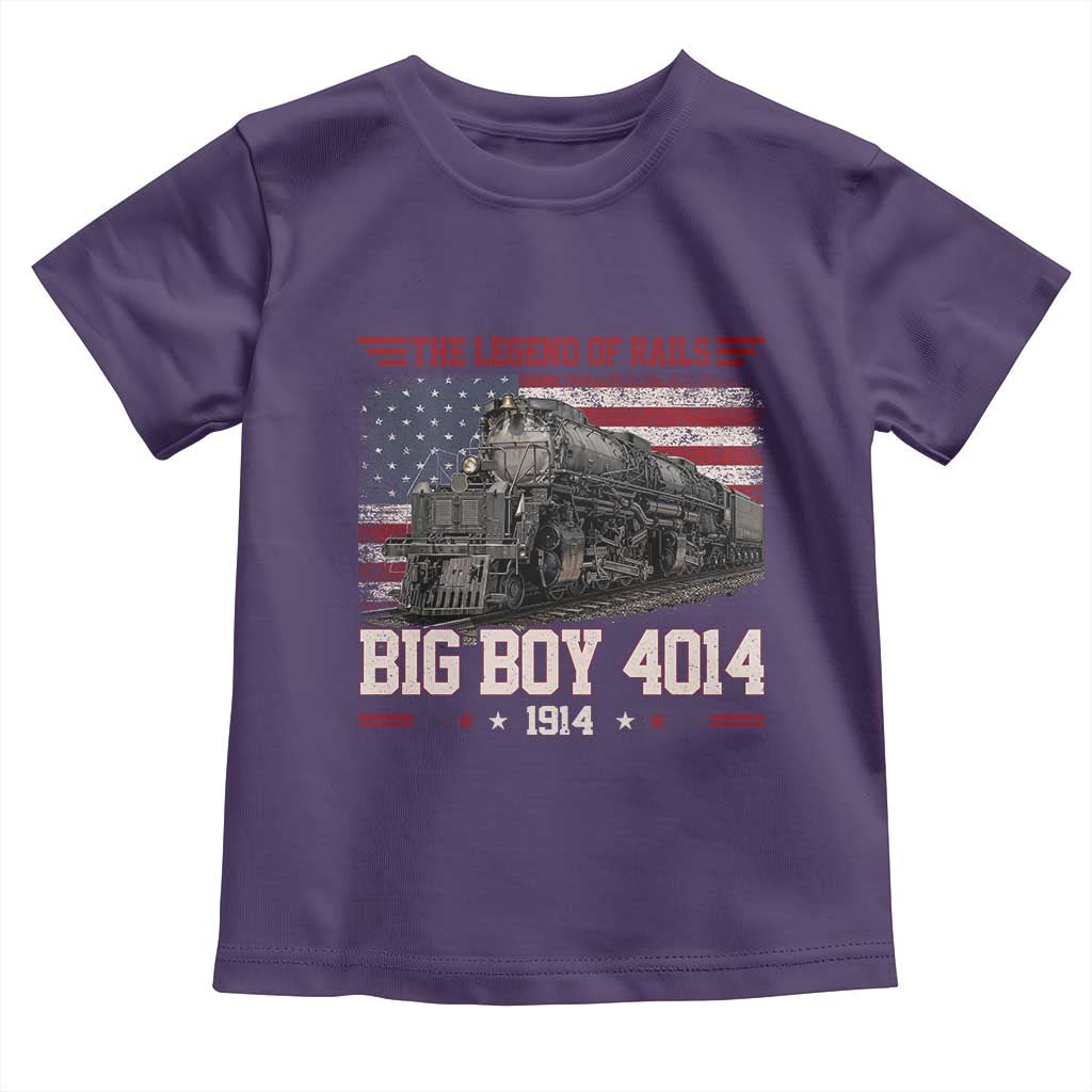 Vintage Steam Locomotive Heritage Toddler T Shirt The Legend of Rails American Flag TS02 Purple Print Your Wear