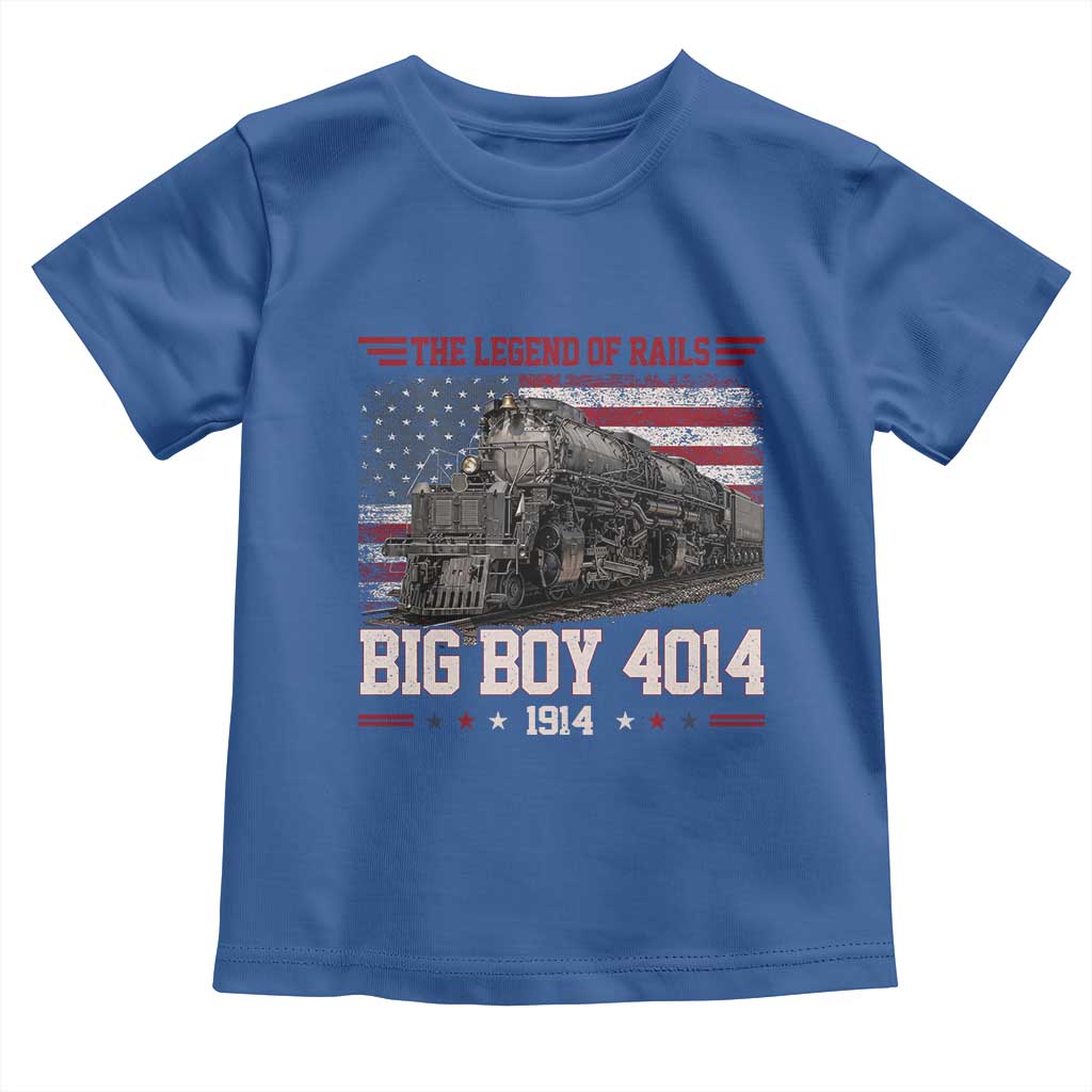 Vintage Steam Locomotive Heritage Toddler T Shirt The Legend of Rails American Flag TS02 Royal Blue Print Your Wear
