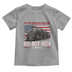 Vintage Steam Locomotive Heritage Toddler T Shirt The Legend of Rails American Flag TS02 Sport Gray Print Your Wear