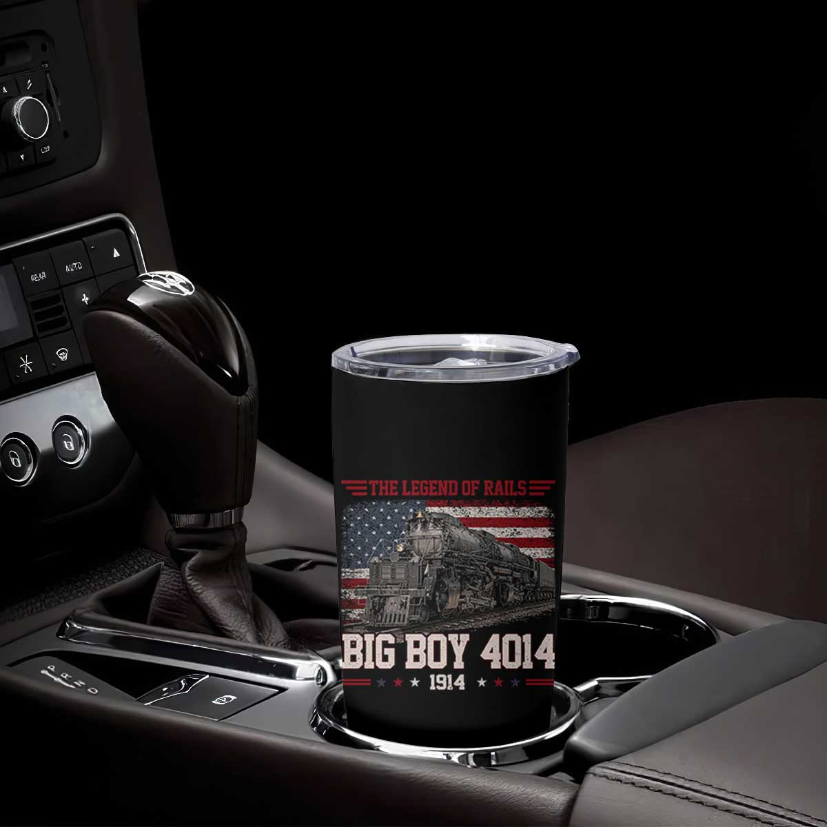Vintage Steam Locomotive Heritage Tumbler Cup The Legend of Rails American Flag TS02 Print Your Wear