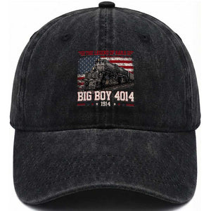 Vintage Steam Locomotive Heritage Washed Cotton Baseball Cap The Legend of Rails American Flag TS02 Print Your Wear