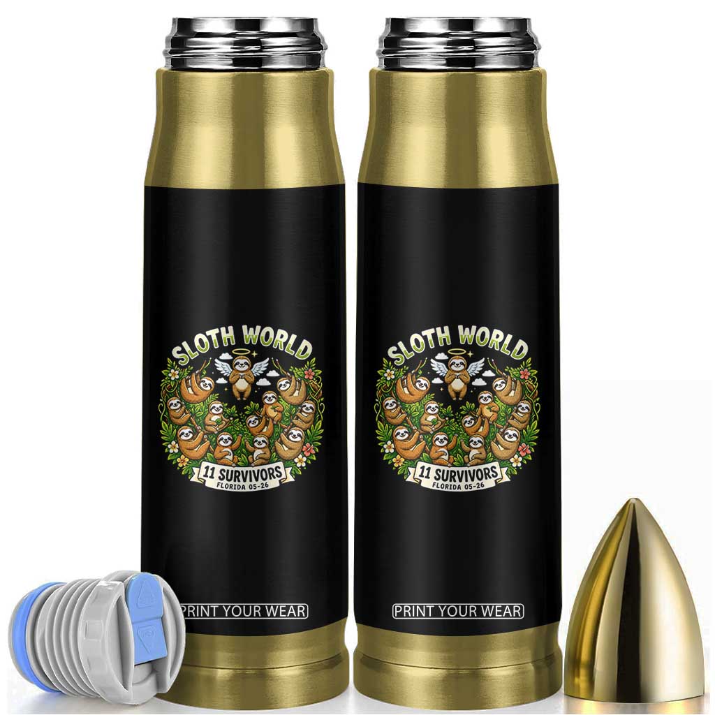 Sloth World 11 Survivors Wildlife Awareness Bullet Tumbler Florida Animal Rights Protest and Support TS02 Black Print Your Wear