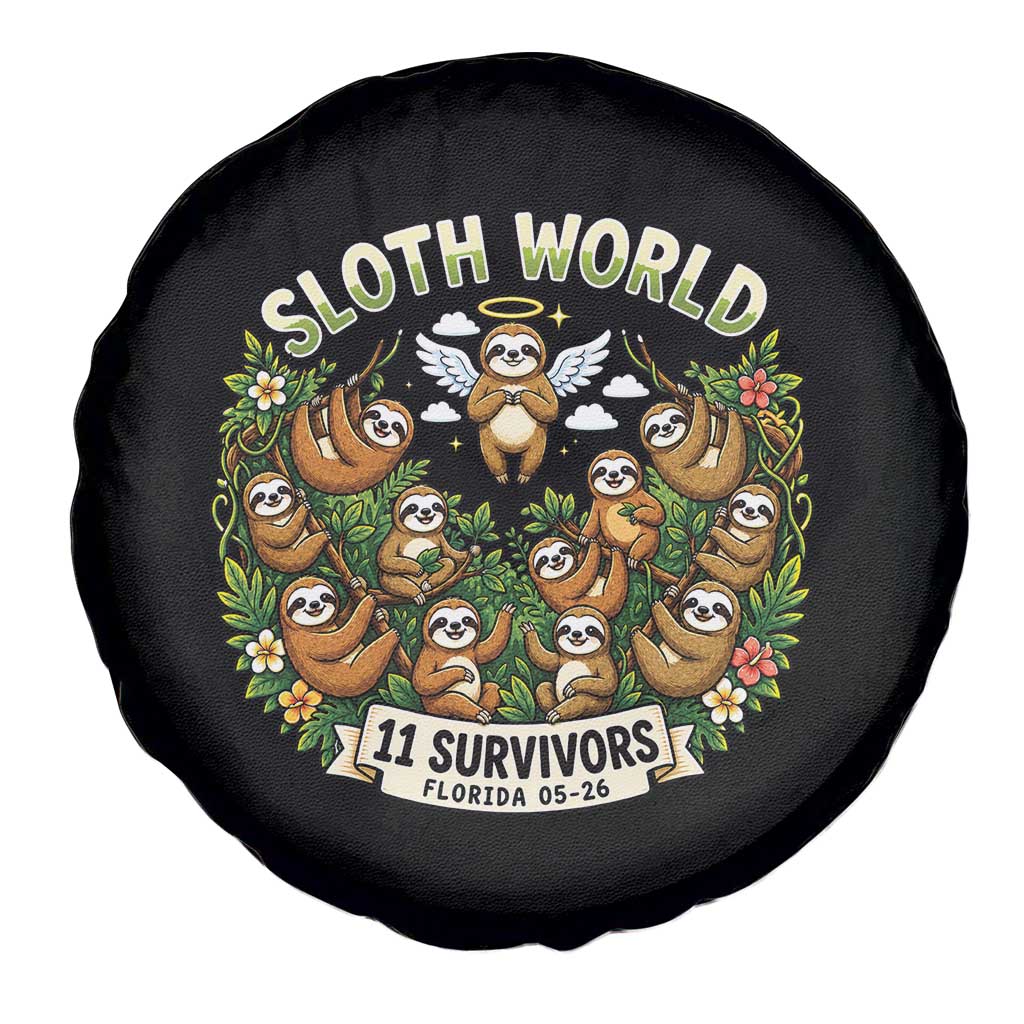 Sloth World 11 Survivors Wildlife Awareness Spare Tire Cover Florida Animal Rights Protest and Support TS02 Print Your Wear