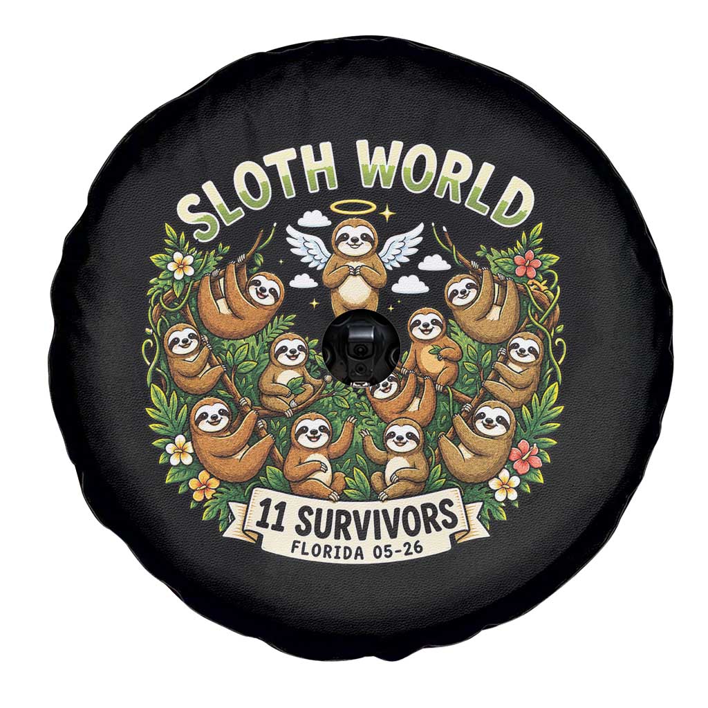 Sloth World 11 Survivors Wildlife Awareness Spare Tire Cover Florida Animal Rights Protest and Support TS02 Print Your Wear