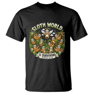 Sloth World 11 Survivors Wildlife Awareness T Shirt Florida Animal Rights Protest and Support TS02 Black Print Your Wear