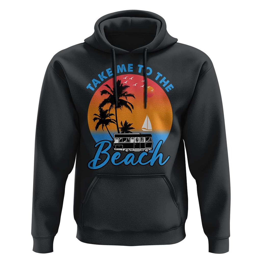 Summer Vibe Hoodie Retro Sunset Take Me To The Beach TS02 Black Print Your Wear