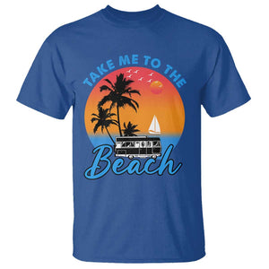 Summer Vibe T Shirt Retro Sunset Take Me To The Beach TS02 Royal Blue Print Your Wear