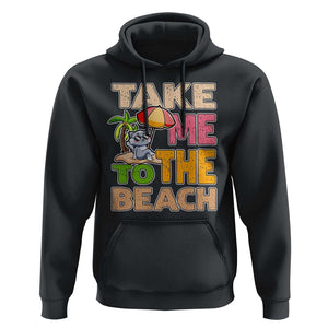 Summer Vibe Funny Cat Hoodie Take Me To The Beach TS02 Black Print Your Wear