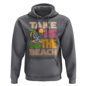 Summer Vibe Funny Cat Hoodie Take Me To The Beach TS02 Charcoal Print Your Wear