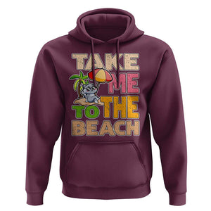 Summer Vibe Funny Cat Hoodie Take Me To The Beach TS02 Maroon Print Your Wear