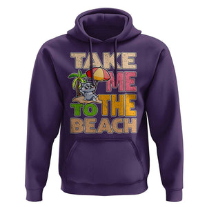 Summer Vibe Funny Cat Hoodie Take Me To The Beach TS02 Purple Print Your Wear