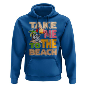 Summer Vibe Funny Cat Hoodie Take Me To The Beach TS02 Royal Blue Print Your Wear
