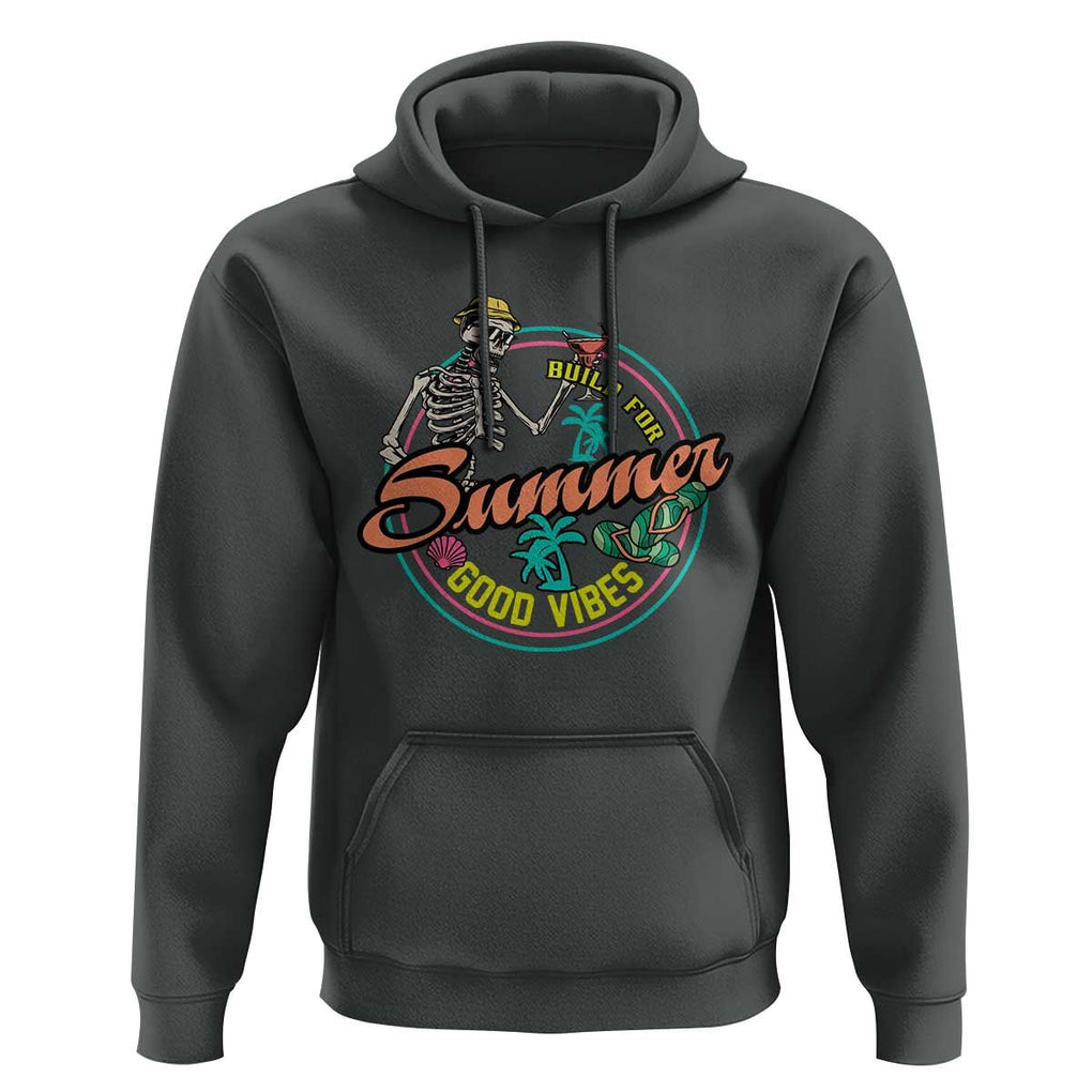Summer Vibe Skeleton Hoodie Build For Summer Good Vibes Chilln' TS02 Dark Heather Print Your Wear