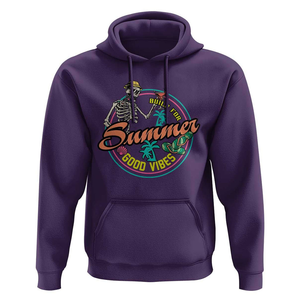 Summer Vibe Skeleton Hoodie Build For Summer Good Vibes Chilln' TS02 Purple Print Your Wear