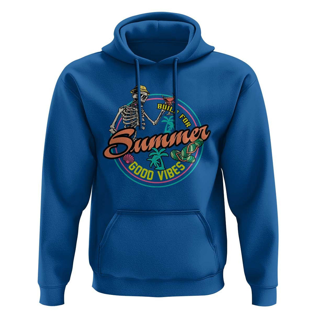 Summer Vibe Skeleton Hoodie Build For Summer Good Vibes Chilln' TS02 Royal Blue Print Your Wear