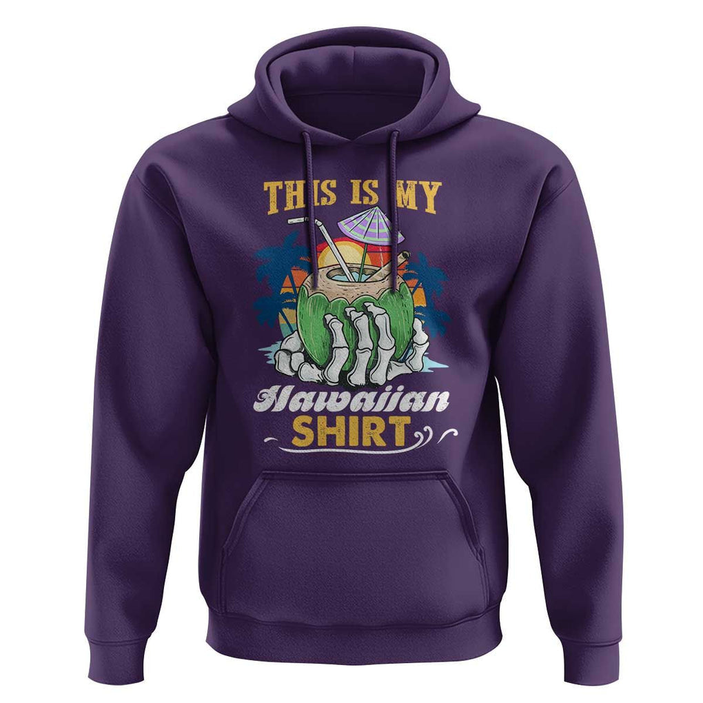 Hawaii Summer Hoodie This Is My Hawaiian Shirt Coconut Tropical Beach Vibe TS02 Purple Print Your Wear