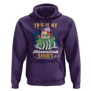 Hawaii Summer Hoodie This Is My Hawaiian Shirt Coconut Tropical Beach Vibe TS02 Purple Print Your Wear