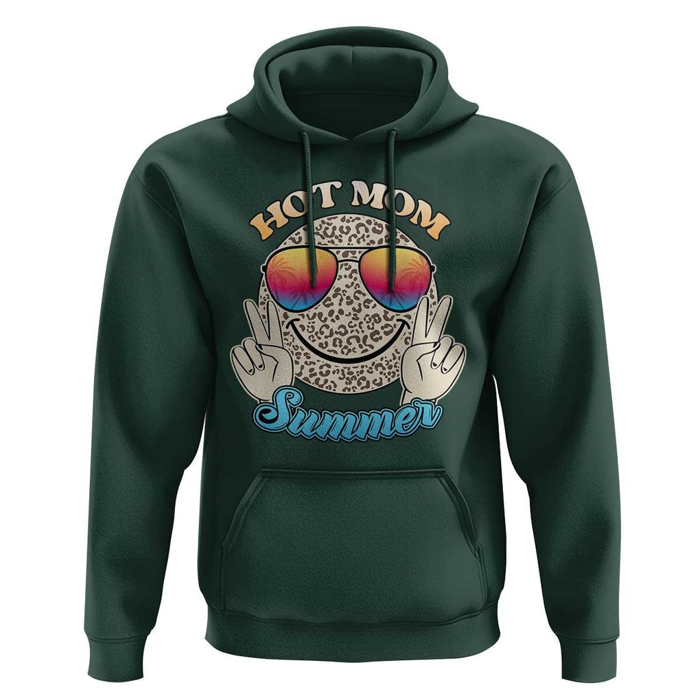 Hot Mom Summer Hoodie Chillin' Vibe Leopard Mommy TS02 Dark Forest Green Print Your Wear