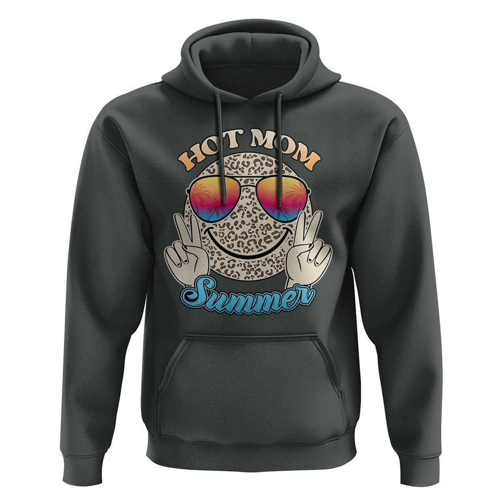 Hot Mom Summer Hoodie Chillin' Vibe Leopard Mommy TS02 Dark Heather Print Your Wear
