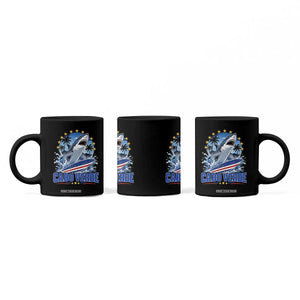 Cabo Verde Surfing Blue Shark Surfboard Coffee Mug Cape Verde Flag Tropical Ocean Wave TS02 Print Your Wear
