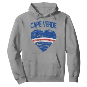 Cape Verde Scribble Flag Heart National Pride Hoodie Cabo Verde Love TS02 Sport Gray Print Your Wear