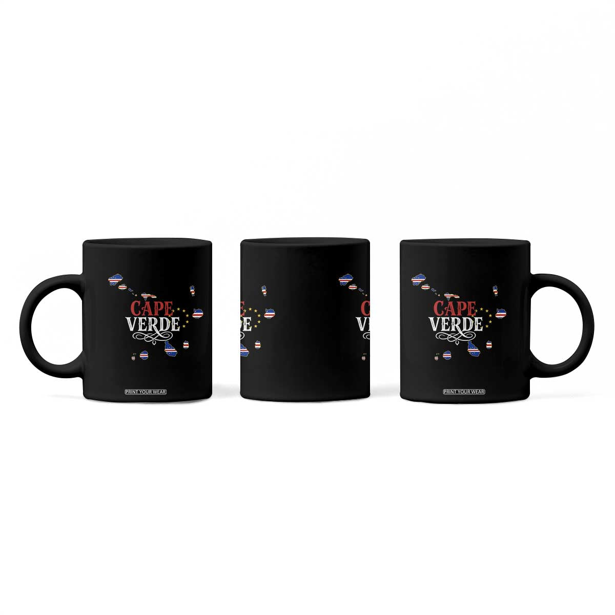 Cabo Verde Islands Flag Map Coffee Mug Cape Verde Vintage Pride TS02 Print Your Wear