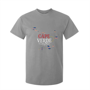 Cabo Verde Islands Flag Map T Shirt For Kid Cape Verde Vintage Pride TS02 Sport Gray Print Your Wear