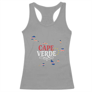 Cabo Verde Islands Flag Map Racerback Tank Top Cape Verde Vintage Pride TS02 Sport Gray Print Your Wear