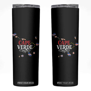 Cabo Verde Islands Flag Map Skinny Tumbler Cape Verde Vintage Pride TS02 Black Print Your Wear