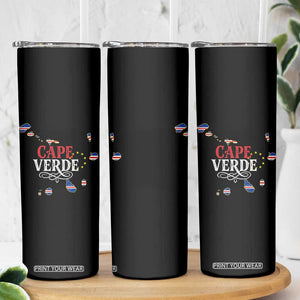 Cabo Verde Islands Flag Map Skinny Tumbler Cape Verde Vintage Pride TS02 Print Your Wear