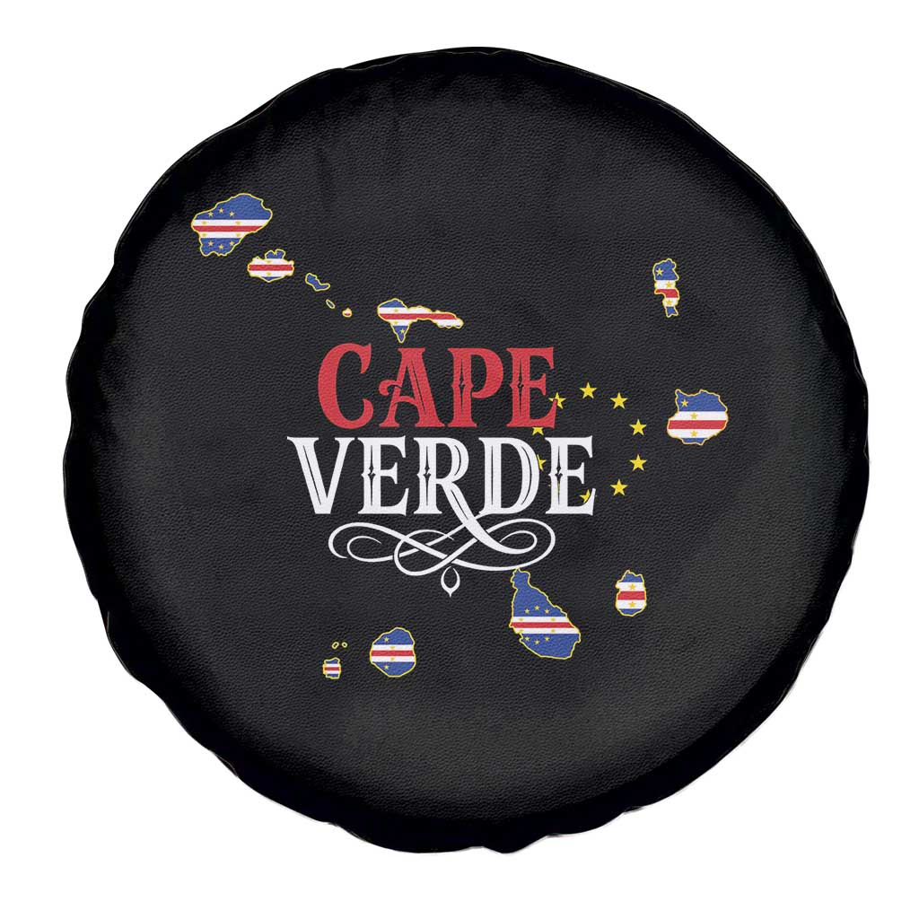 Cabo Verde Islands Flag Map Spare Tire Cover Cape Verde Vintage Pride TS02 Print Your Wear