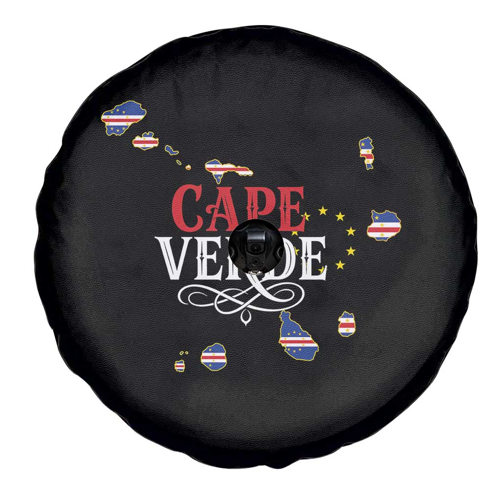 Cabo Verde Islands Flag Map Spare Tire Cover Cape Verde Vintage Pride TS02 Print Your Wear