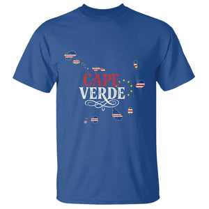 Cabo Verde Islands Flag Map T Shirt Cape Verde Vintage Pride TS02 Royal Blue Print Your Wear