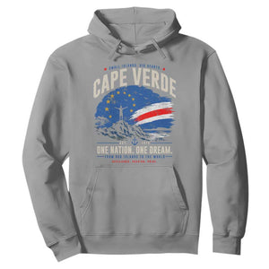 Cape Verde Small Islands Big Hearts Pride Hoodie Cabo Verde One Nation One Dream Distressed Flag TS02 Sport Gray Print Your Wear
