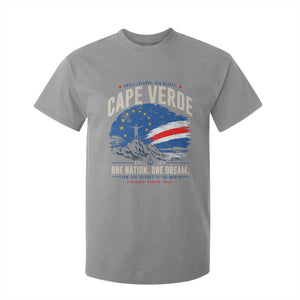 Cape Verde Small Islands Big Hearts Pride T Shirt For Kid Cabo Verde One Nation One Dream Distressed Flag TS02 Sport Gray Print Your Wear