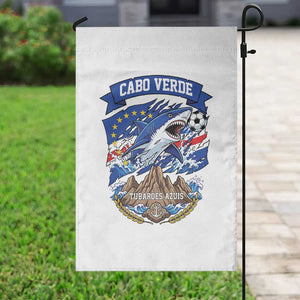 Cabo Verde Tubarões Azuis Soccer Pride Garden Flag Cape Verde Blue Sharks Football Fans TS02 Print Your Wear