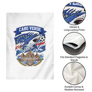 Cabo Verde Tubarões Azuis Soccer Pride Garden Flag Cape Verde Blue Sharks Football Fans TS02 Print Your Wear