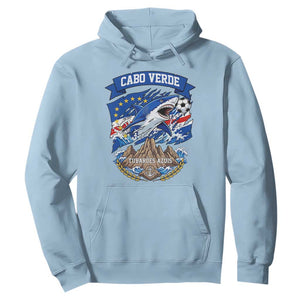 Cabo Verde Tubarões Azuis Soccer Pride Hoodie Cape Verde Blue Sharks Football Fans TS02 Light Blue Print Your Wear
