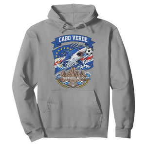 Cabo Verde Tubarões Azuis Soccer Pride Hoodie Cape Verde Blue Sharks Football Fans TS02 Sport Gray Print Your Wear