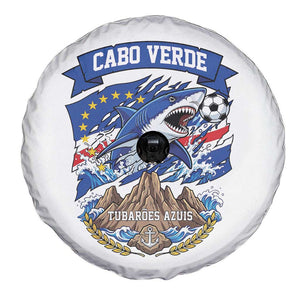 Cabo Verde Tubarões Azuis Soccer Pride Spare Tire Cover Cape Verde Blue Sharks Football Fans TS02 Print Your Wear