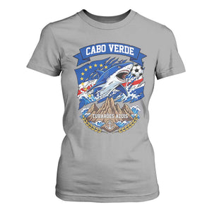 Cabo Verde Tubarões Azuis Soccer Pride T Shirt For Women Cape Verde Blue Sharks Football Fans TS02 Sport Gray Print Your Wear